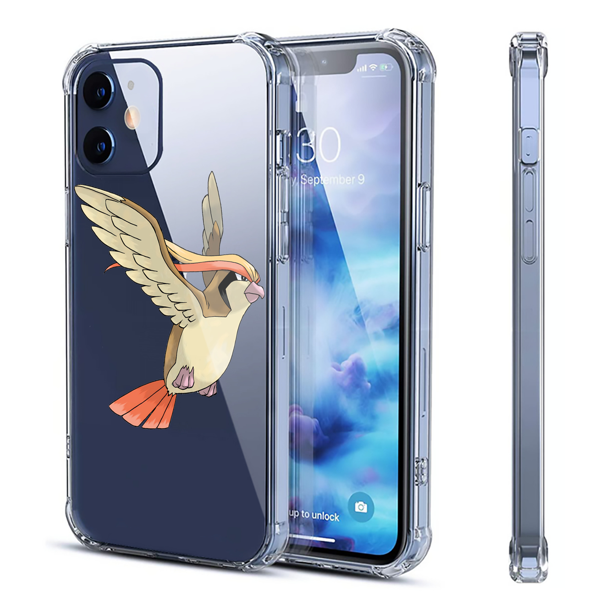 （画像用） ポケットモンスター Pokémon 【iPhone 12シリーズ対応】透明スマホケース（クリアソフトケース）